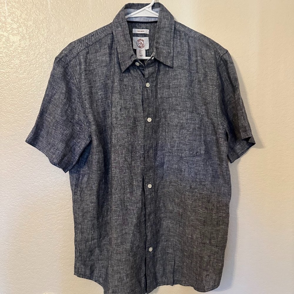 NWT Panama Jack Men's Grey Short Sleeve Shirt Large Size